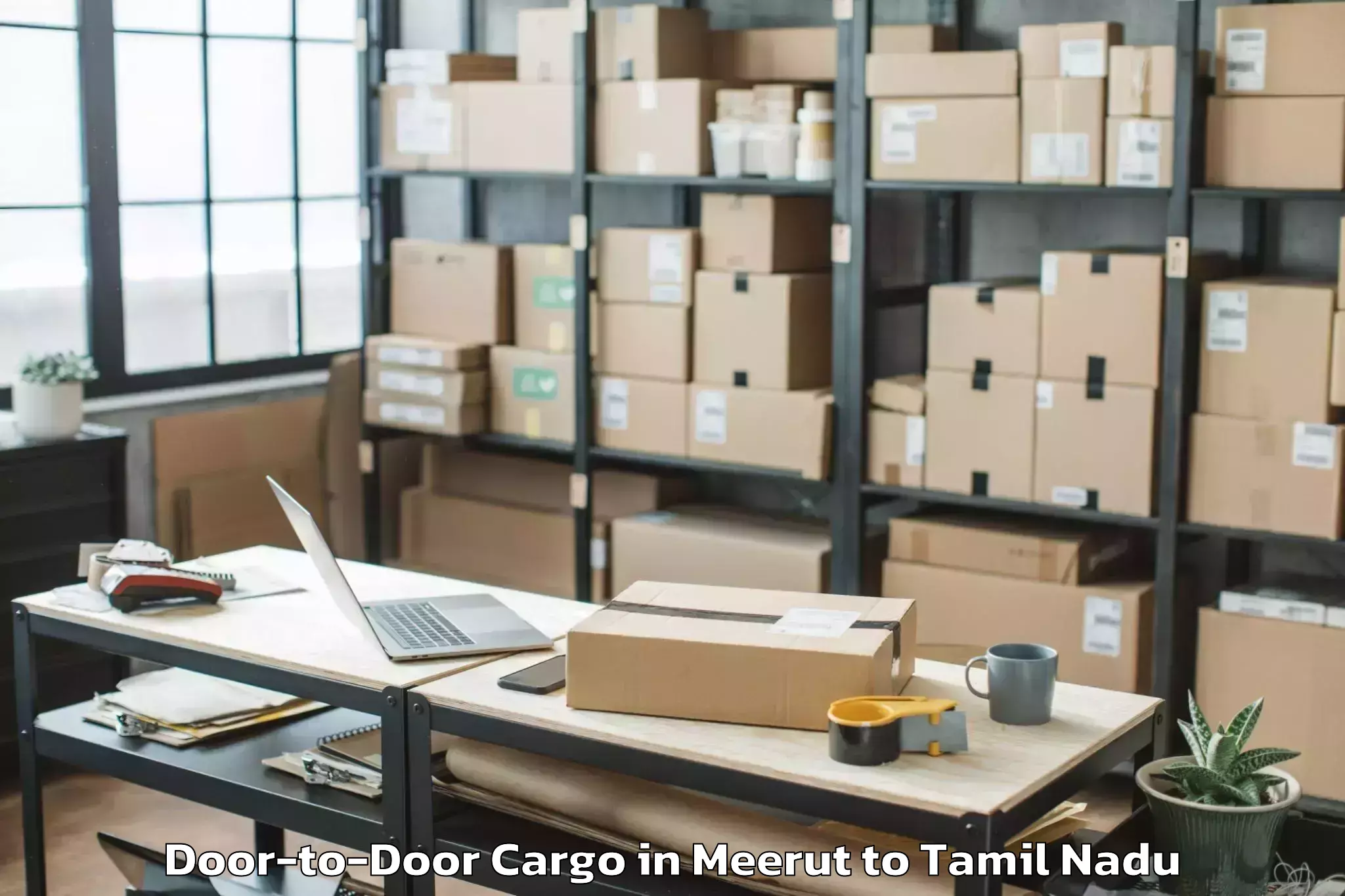 Top Meerut to Sholinghur Door To Door Cargo Available